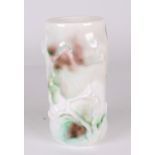 A Royal Doulton Jade ware vase by Charles Noke and Harry Nixon, cylindrical,