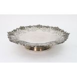 A shaped circular silver fruit stand, Mappin & Webb, Sheffield 1937,