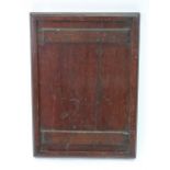 A Victorian mahogany frame campaign easel back toilet mirror, enclosed by a sliding front,