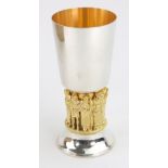 A Winchester Cathedral silver and silver gilt goblet, Aurum, London 1979,