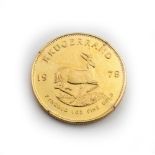 A South African Krugerrand, 1978. Illustrated.