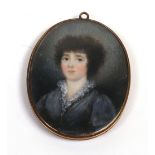 English School, second half 18th Century, A portrait miniature of Grace Neyle,