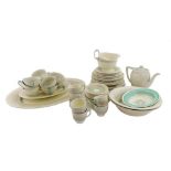 A Susie Cooper part tea, coffee and dinner service, with banded decoration,