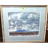 N.B. Webster Ross, Scottish landscape, pastel, 31.5cm x 40cm.