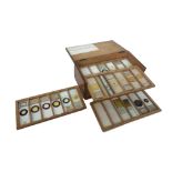 A quantity of microscope slides, mainly late 19th/early 20th century,