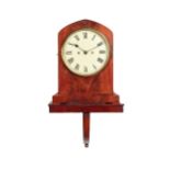 A late 19th century walnut bracket clock, with two train movement, engraved 'Richard Leach,