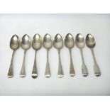 Silver tablespoons, comprising; a pair of Old English pattern, London 1813,