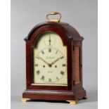 A George III mahogany and gilt brass-mounted bracket clock Signed Joseph Thompson, London,