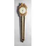 A Napoleon III ormolu and tortoiseshell barometer and thermometer In the manner of André-Charles