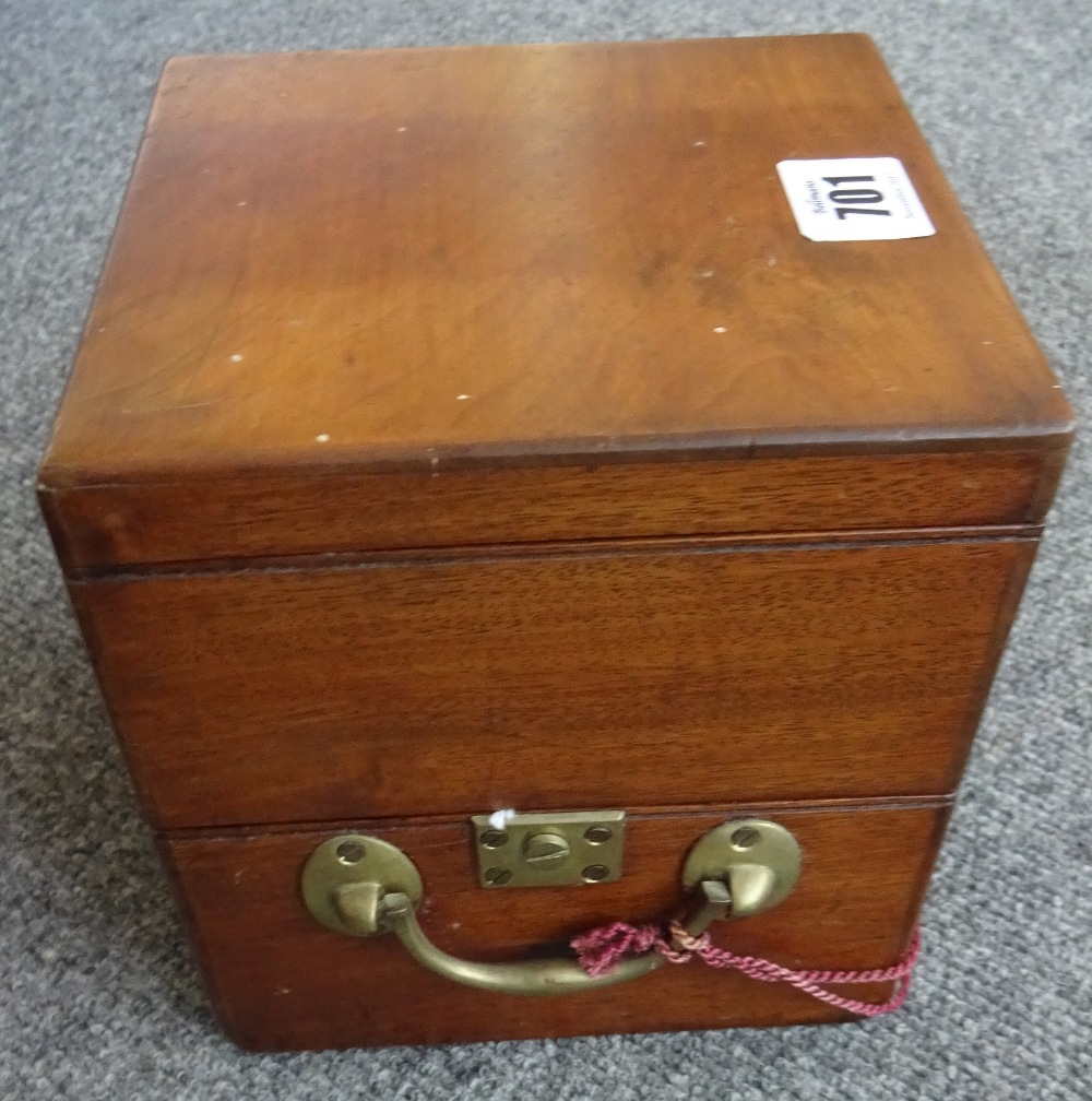 A small mahogany cased two-day marine chronometer By Parkinson & Frodsham, London, No. - Image 4 of 12