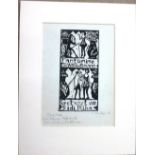 Erich Heckel (1883-1970), Pantomime von WS Guttman, woodblock print, signed,