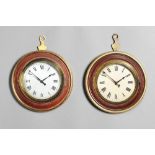 A brass and mahogany Sedan timepiece The movement by Hawley's, London No.