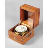 A brass-bound mahogany cased two-day marine chronometer By Ulysse Nardin, Le Locle, No.