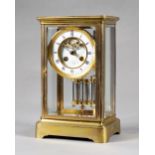 A French gilt brass four-glass mantel clock Retailed by Payne & Co, New Bond Street, London,