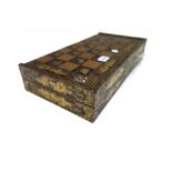 A Chinese export folding chess and backgammon board, early 20th century,