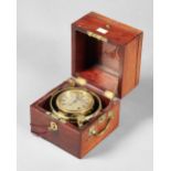 A small mahogany cased two-day marine chronometer By Parkinson & Frodsham, London, No.