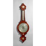 A Victorian rosewood wheel barometer By F.