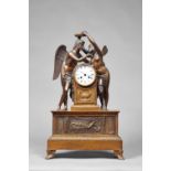 An Empire ormolu mantel clock By L.