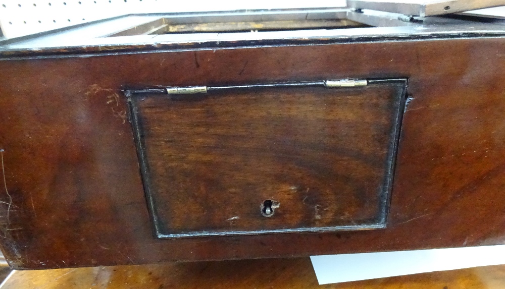 An unusual William IV mahogany and brass-inlaid square dial timepiece By French, Royal Exchange, - Image 6 of 7