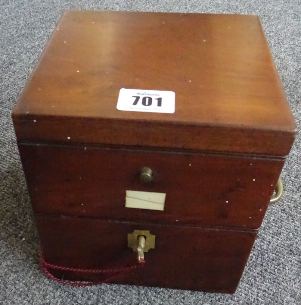 A small mahogany cased two-day marine chronometer By Parkinson & Frodsham, London, No. - Image 3 of 12