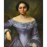 French School (19th century), Portrait of a lady, pastel, 70cm x 57cm.