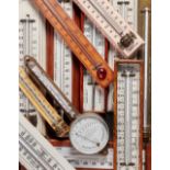 A collection of twelve various thermometers Including a brass Polymetre Lambrecht;