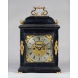 A gilt metal-mounted ebonised quarter repeating table clock By John Dickings, London,