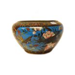 A Japanese cloisonné jardiniere, Meiji period,