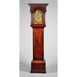 A George II oak longcase clock The movement by John Inkpen,