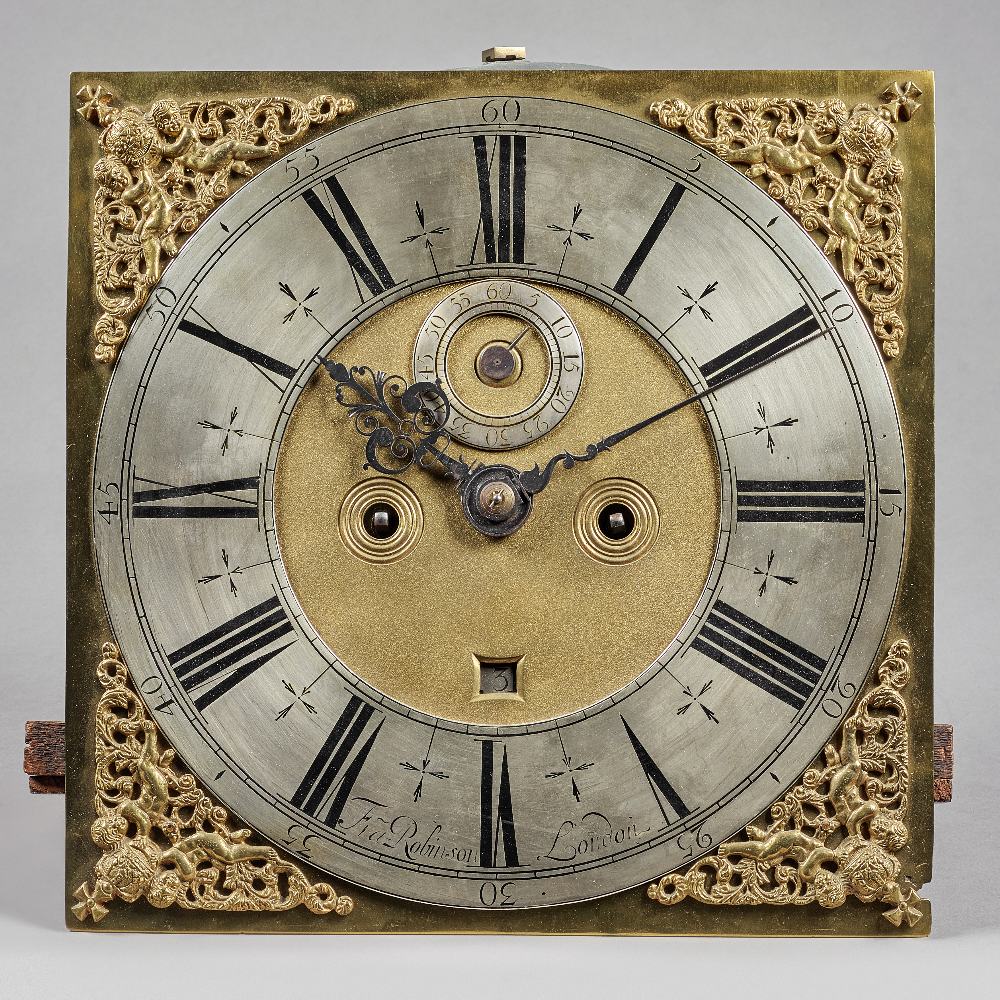 A George II longcase clock movement By Francis Robinson, London The 12in.