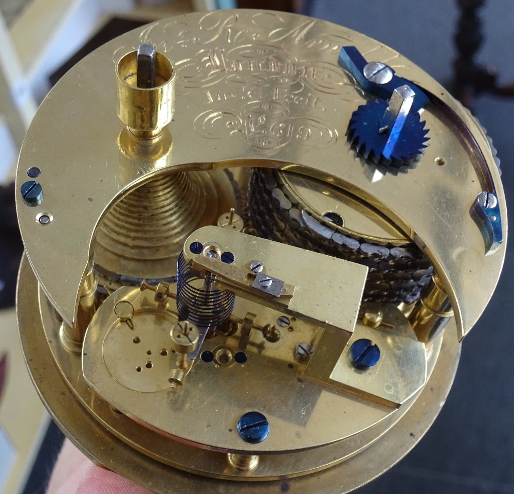 THE PAKENHAM ARNOLD A rare eight-day mantel chronometer By John Roger Arnold, London, No. - Image 8 of 12