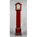 A mahogany quarter-chiming longcase clock of small size by Gillett & Johnston, Croydon, No.