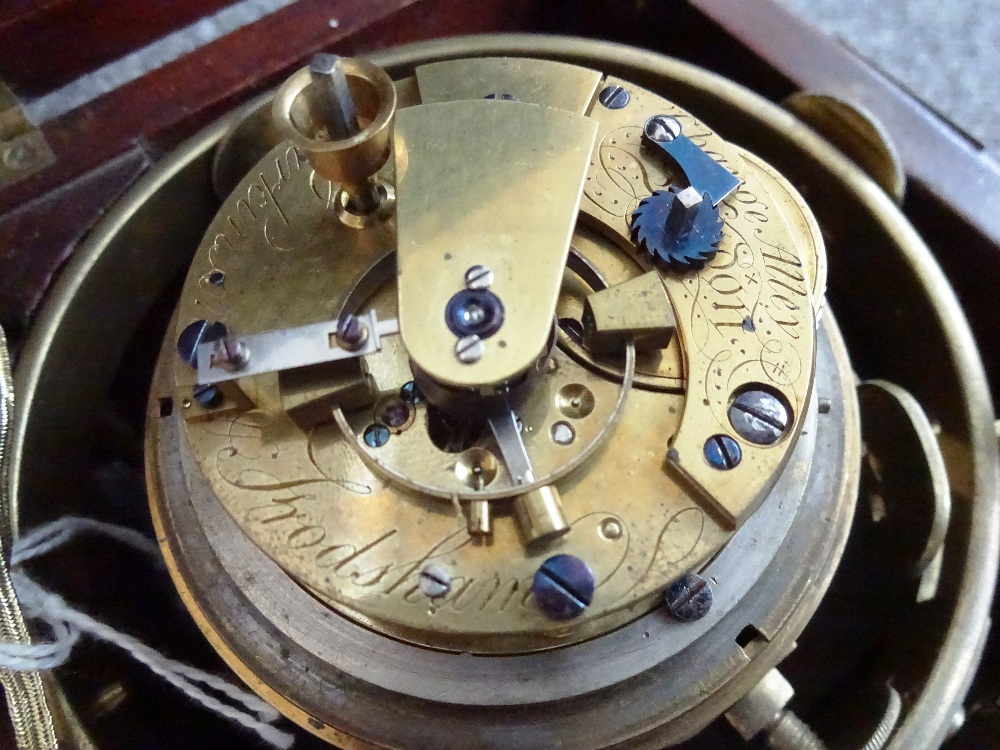 A small mahogany cased two-day marine chronometer By Parkinson & Frodsham, London, No. - Image 10 of 12