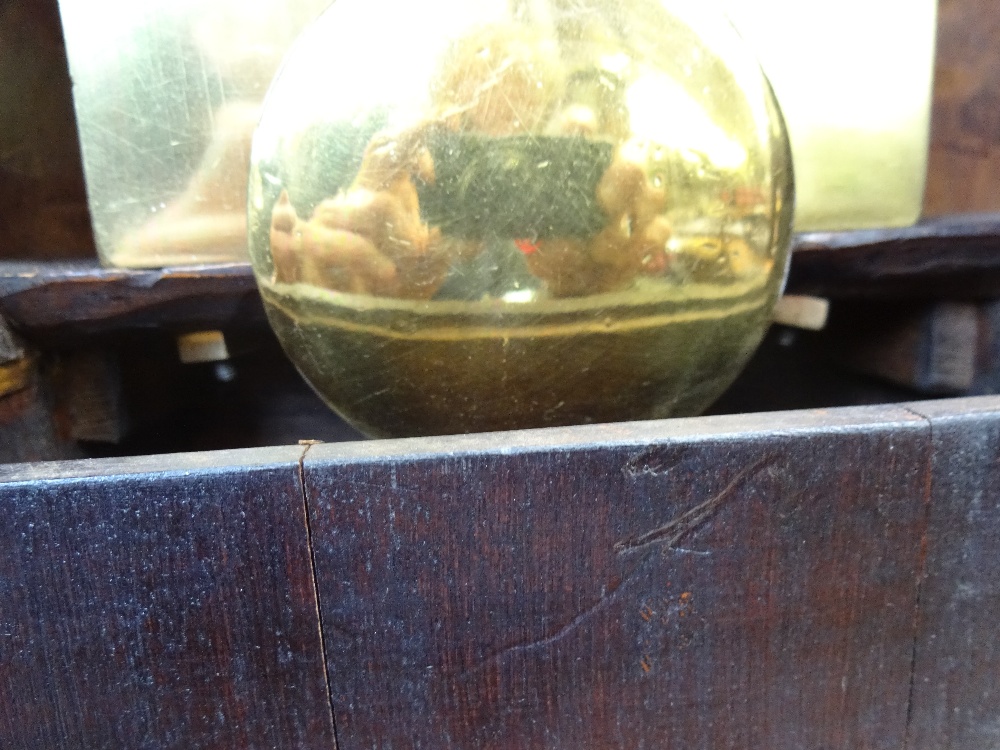 An unusual William IV mahogany and brass-inlaid square dial timepiece By French, Royal Exchange, - Image 5 of 7