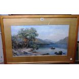 Nathanel Everett Green (1823-1899), Loch Lomond, watercolour, signed and inscribed, 35cm x 63cm.