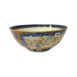 A large Chinese mandarin palette punchbowl, Qianlong,