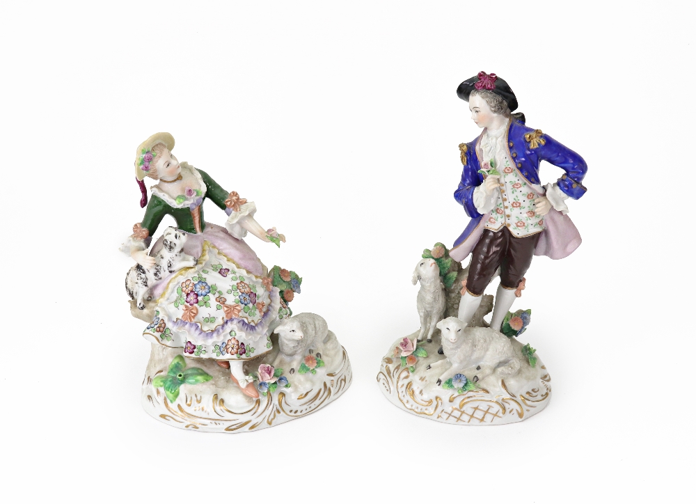 Two Sitzendorf porcelain figures, modell