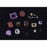 A collection of gem stones, comprising;