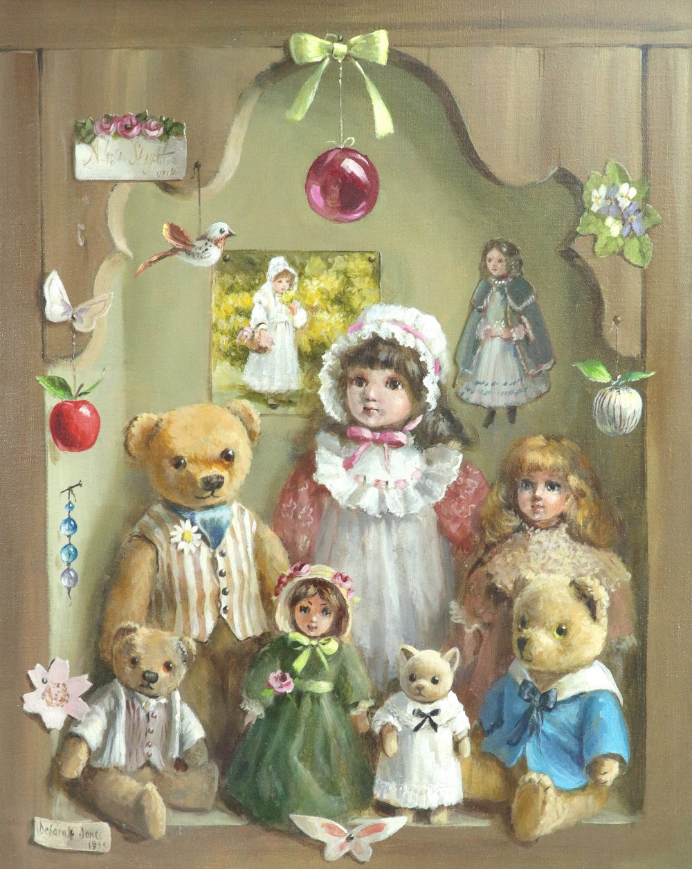 Deborah Jones (British, 1921-2012), An alcove with toys and bears,