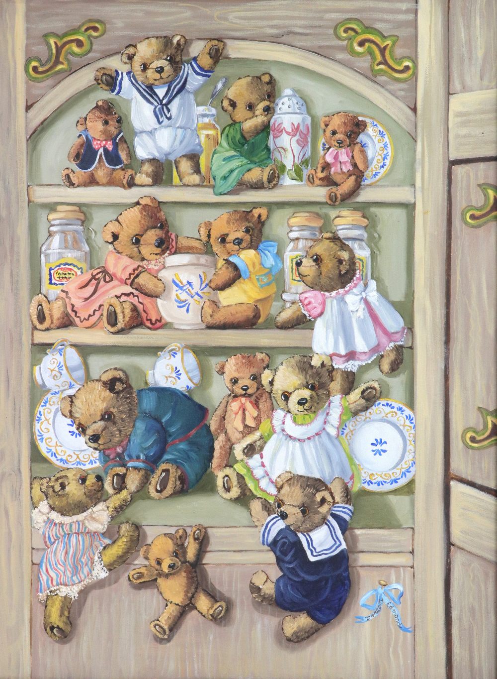 Doreen Edmond (British, 20th Century), Teddy Bears - Cupboard Love, - Image 2 of 4