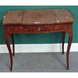 An 18th century French parquetry inlaid rosewood, kingwood and tulipwood dressing table,