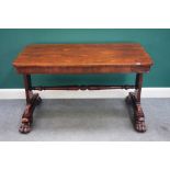 An early 19th century rosewood centre table,