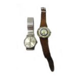 An Omega Dynamic Automatic oval steel cased gentleman's wristwatch,