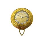 An 18ct gold cased keyless wind open faced pendant fob watch,