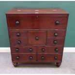 A 19th century mahogany two part decanter chest,