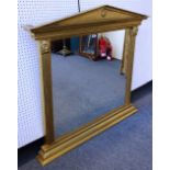 A 20th century gilt overmantel mirror,