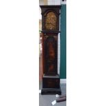 A George II parcel gilt lacquered longcase clock, the arched brass dial inscribed 'Thos Bailey,