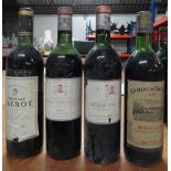 Twelve bottles of red wine, comprising; two 1961 Chateau xxxx Pauillac Medoc,