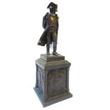 A Victorian bronze figure of Napoleon,