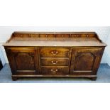 An 18th century oak dresser base,